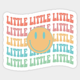 Little retro happy face, Little big reveal college sorority bid day Sticker